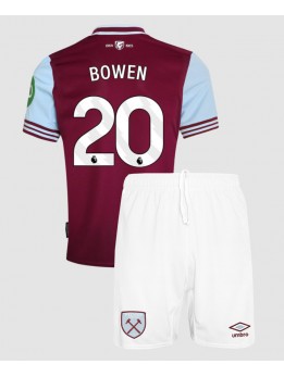 Otroški Nogometna dresi replika West Ham United Jarrod Bowen #20 Domači 2024-25 Kratek rokav (+ hlače)